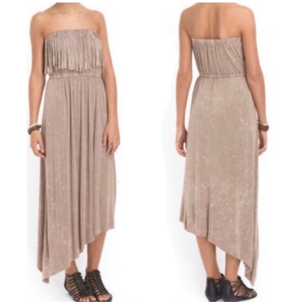 ✨Fringe tube top dress✨